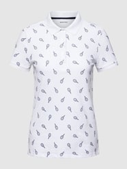 Poloshirt met all-over motief van Montego Wit - 47