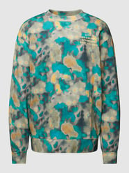 Sweatshirt met all-over motief, model 'Graham' van Mazine Groen - 6