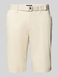 Bermuda's van licht katoen met riem van Christian Berg Men Beige - 4