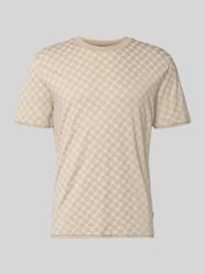T-Shirt mit Logo-Muster und Rundhalsausschnitt von JOOP! COLLECTION Beige - 29
