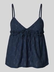 Babydoll-Top mit Schößchendetail und Lochstickerei von REVIEW - 16