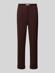 Spodnie materiałowe o kroju slim fit z mieszanki wiskozy od Christian Berg Woman - 6