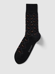 Socken mit Motiv-Print Modell 'DACHSHUND' von Burlington Schwarz - 43