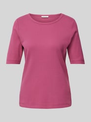 Regular Fit 1/2 Arm T-Shirt mit Rundhalsausschnitt
 von Tom Tailor Pink - 14