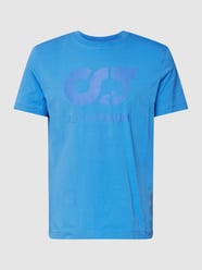 T-shirt met logoprint, model 'JERO' van AlphaTauri Blauw / turquoise - 14