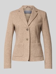 Slim Fit Blazer aus Woll-Mix mit Reverskragen von WHITE LABEL Beige - 6