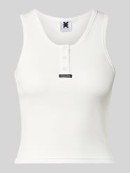 Slim Fit Top aus Baumwolle-Mix mit Logo-Print von Karo Kauer - 12