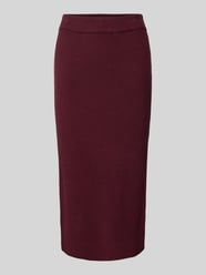 Midirok in riblook, model 'KANITA' van Soyaconcept Bordeaux - 32