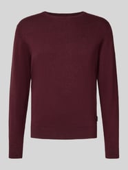 Gebreide pullover met ribboorden van bugatti Bordeaux - 23