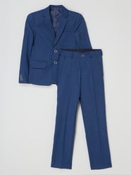 Slim fit pak met 2-knoops colbert, model 'Luis' van Standar Blauw / turquoise - 13