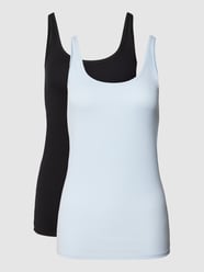 Top mit U-Ausschnitt im 2er-Pack von Schiesser Blau - 10