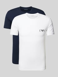 T-Shirt mit Label-Print im 2er-Pack von Emporio Armani - 3