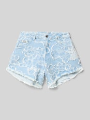 Korte jeans met franjerand en labeldetail van GUESS - 21