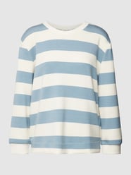Longsleeve mit Streifenmuster von Christian Berg Woman Blau - 4