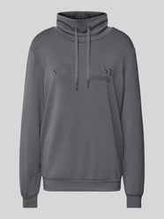 Sweatshirt met opstaande kraag, model 'Banu' van Soyaconcept Grijs / zwart - 25