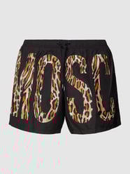 Zwembroek met logoprint van Moschino Swim + Underwear Grijs / zwart - 35