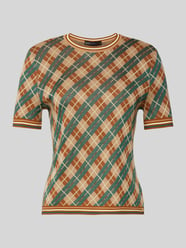 Gebreid shirt met ronde hals van Marc Cain Bruin - 45