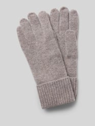 Handschuhe aus Kaschmir mit Umschalg von Christian Berg Woman Braun - 9