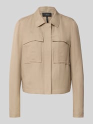 Regular Fit Blouson aus Viskose-Leinen-Mix von s.Oliver BLACK LABEL Beige - 4