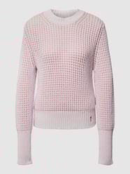Strickpullover mit Label-Stitching von comma Casual Identity Rosa - 15