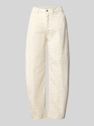 Barrel Fit Jeans mit Animal-Print Modell 'Mari Clear Zebra' von OPUS PANTS Beige - 7