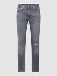 Jeans mit Label-Patch aus Leder Modell 'BLEECKER' von Tommy Hilfiger Grau - 30