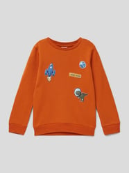 Sweatshirt met motiefprint van Name It Oranje - 2