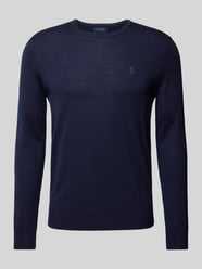 Strickpullover mit Logo-Stitching von Polo Ralph Lauren Blau - 22