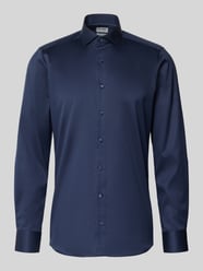 Slim Fit Business-Hemd in unifarbenem Design mit Kentkragen von OLYMP Level 5 - 27