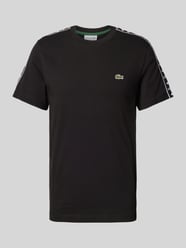 T-Shirt mit Label-Stitching von Lacoste Schwarz - 6