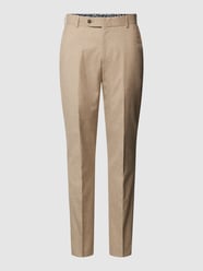 Pantalon in beige met Franse steekzakken van Wilvorst - 48