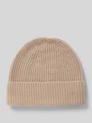 Gebreide muts van kasjmier met brede omslag van MCNEAL Beige - 11