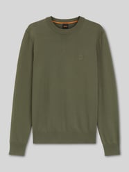 Sweter z dzianiny o kroju regular fit z mieszanki bawełny i kaszmiru od BOSS Orange - 42