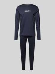 Pyjama mit Logo-Print von BOSS Blau - 28