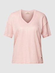 T-Shirt mit Effektgarn Modell 'Casa' von MOS MOSH Rosa - 22