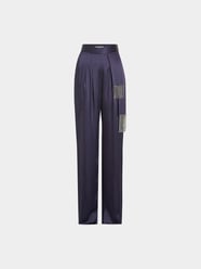 Hose aus Satin von Christopher Kane Blau / Türkis - 13