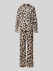 Relaxed fit pyjama met reverskraag, model 'Schmusekatze' van LOUIS & LOUISA - 20