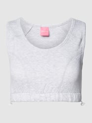 Crop Top mit U-Ausschnitt Modell 'PERLINE' von TheJoggConcept Grau - 18