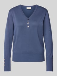 Gebreide pullover met V-hals, model 'Katie' van FREE/QUENT - 1