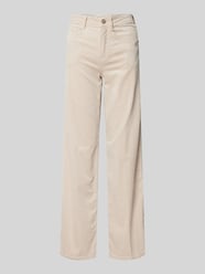 Wide Leg Cordhose im 5-Pocket-Design Modell 'AMELIE' von Gang Beige - 3