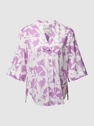 Bluse mit Allover-Muster von Marc O'Polo Lila - 6