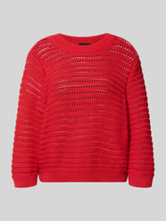 Oversized Pullover in semitransparentem Design Modell 'Ajour' von monari - 24