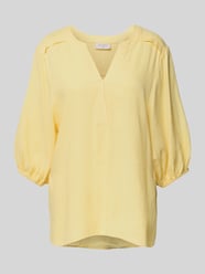 Relaxed Fit Leinenbluse mit Tunikakragen Modell 'Lava' von FREE/QUENT - 46