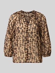 Regular Fit Bluse mit Serafino-Ausschnitt von zero Beige - 5