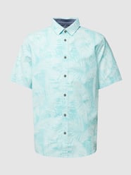 Vrijetijdsoverhemd met all-over print van Tom Tailor Turquoise - 17