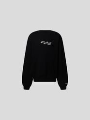 Oversized Sweatshirt mit Label-Stitching von Preach Grau / Schwarz - 29