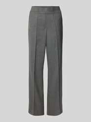 Wide Leg Stoffhose mit fixierten Bügelfalten von Milano Italy Grau - 9