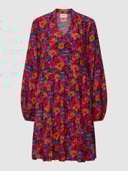 Knielange tuniekjurk van pure viscose met bloemenmotief van Vila Roze - 43
