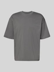 Oversized T-shirt z logo i okrągłym dekoltem od REVIEW - 37