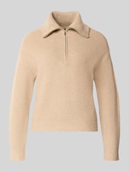 Troyer aus Viskose-Mix mit gerippten Abschlüssen Modell 'RIZON' von MANGO Beige - 34